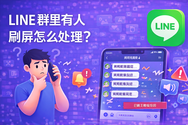 LINE 群里有人刷屏怎么处理？