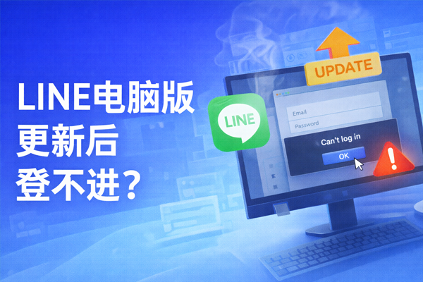 LINE电脑版更新后登不进？