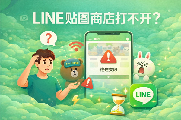 LINE 贴图商店打不开？